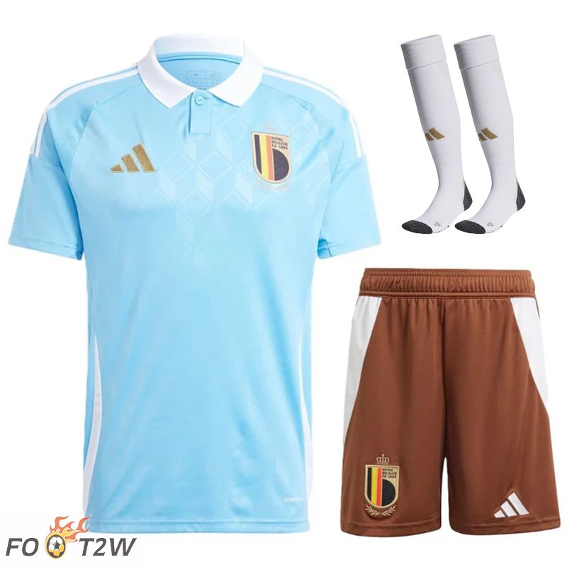 Ensemble Maillot Foot Belgique Exterieur (Shorts + Chaussettes) 2024/2025