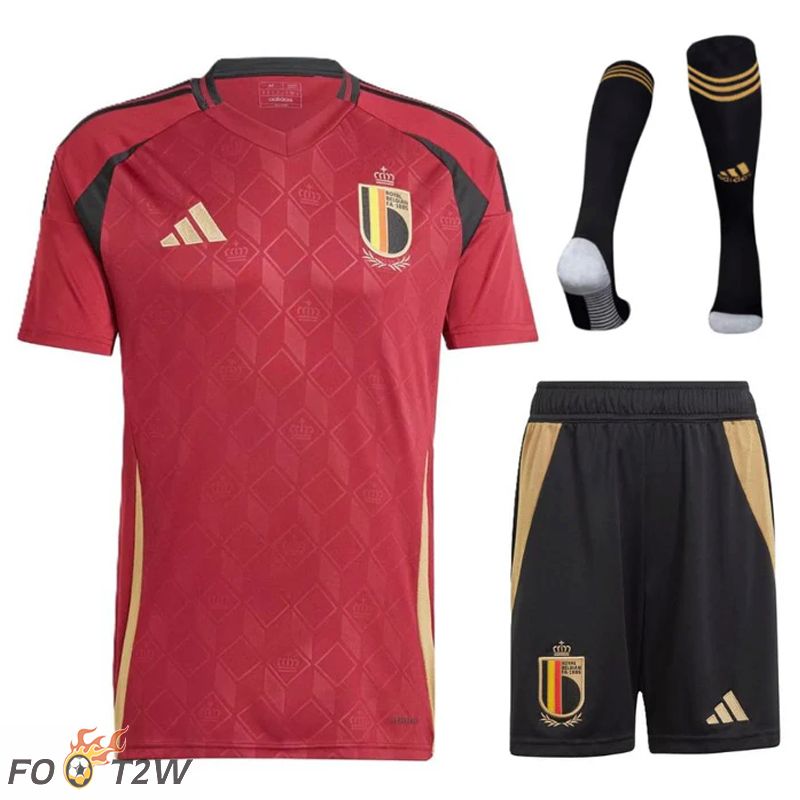 Ensemble Maillot Foot Belgique Domicile (Shorts + Chaussettes) 2024/2025