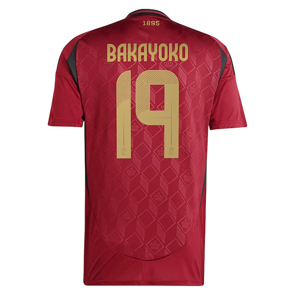 Maillot Equipe De Belgique (Bakayoko 19) Domicile Uefa Euro 2024