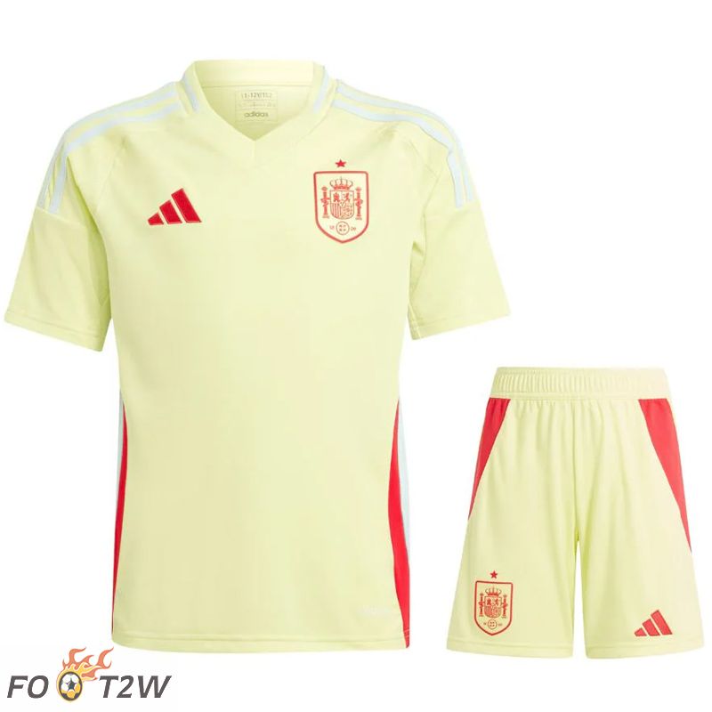 Ensemble Maillot Foot Espagne Exterieur + Shorts UEFA Euro 2024