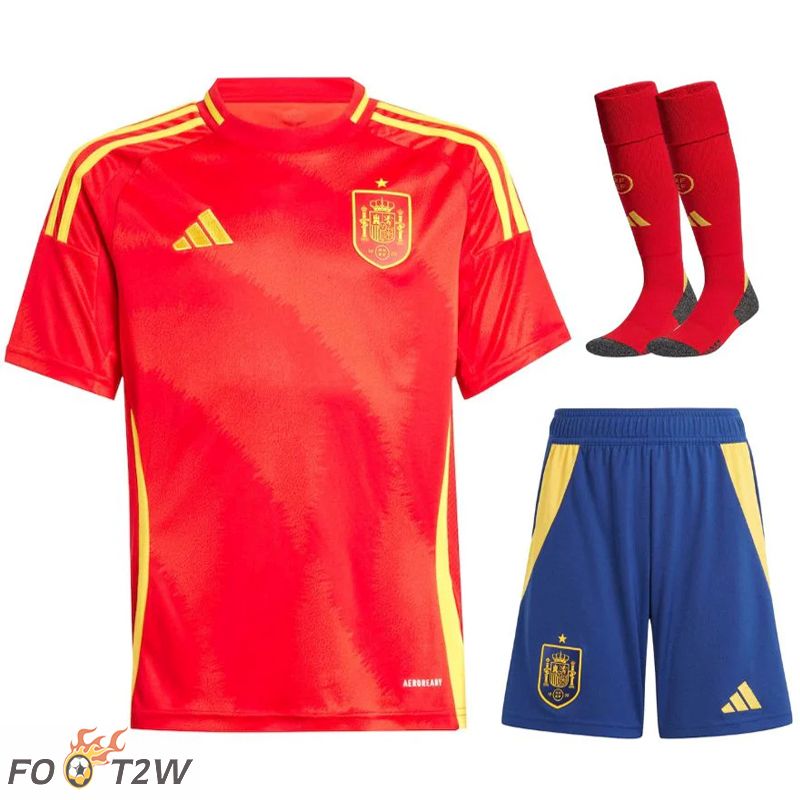 Ensemble Maillot Foot Espagne Domicile (Shorts + Chaussettes) 2024/2025