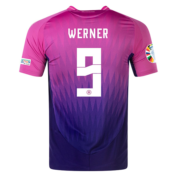 Maillot Equipe De Allemagne (Werner 9) Exterieur Uefa Euro 2024