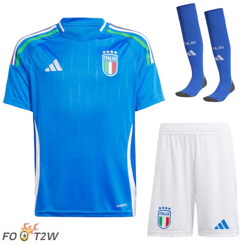 Ensemble Maillot Foot Italie Domicile (Shorts + Chaussettes) 2024/2025