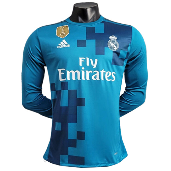 Maillot De Foot Real Madrid Retro Exterieur 2 Manches Longues 2017/2018