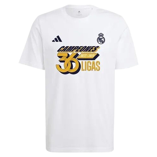 Maillot Real Madrid T-shirt 36 Ligas Champions Cotton Blanc 2024/2025