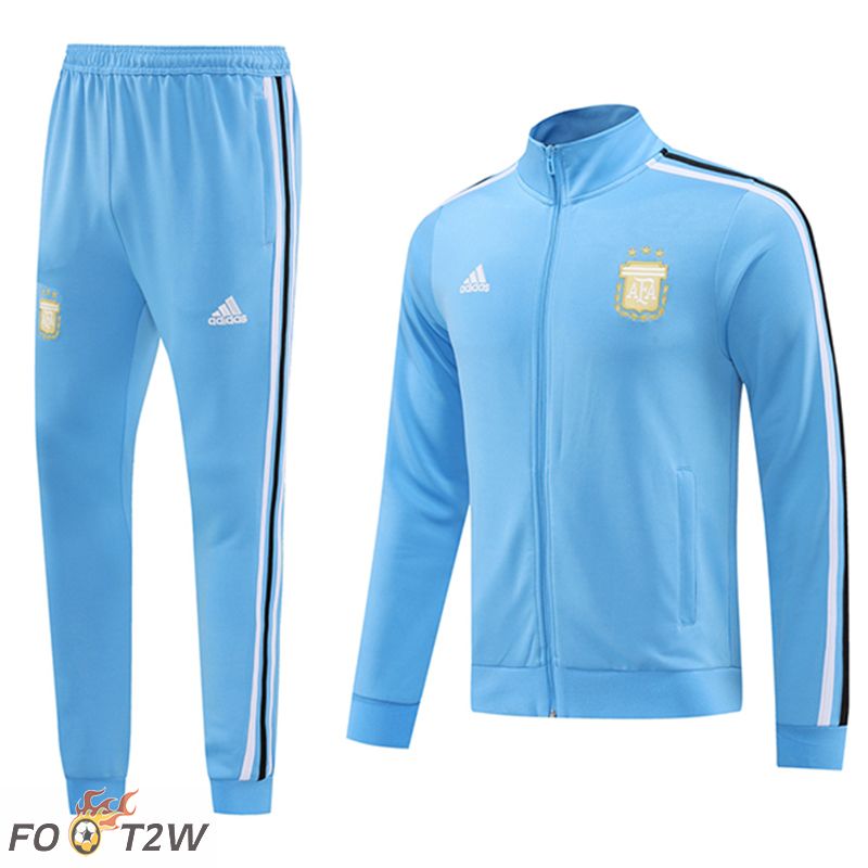 Ensemble Survetement De Foot Veste Foot Argentine Bleu Clair 2024/2025