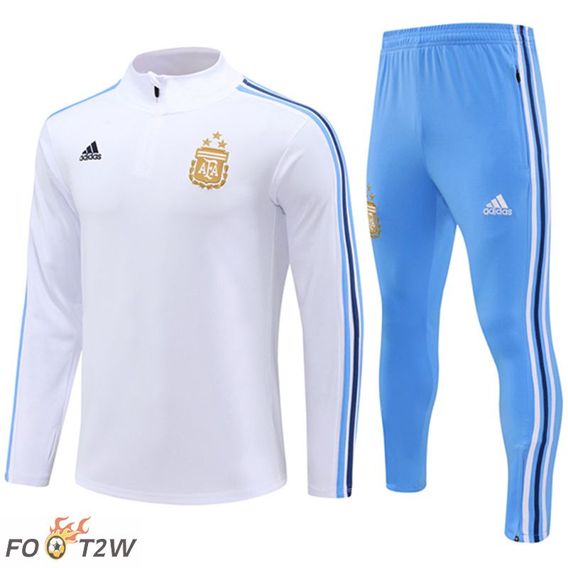 Ensemble Survetement De Foot Argentine Blanc/Bleu 2024/2025