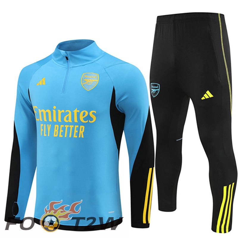 Ensemble Survetement De Foot Arsenal Bleu/Noir/Vert 2024/2025