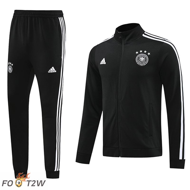 Ensemble Survetement De Foot Veste Foot Allemagne Noir 2024/2025