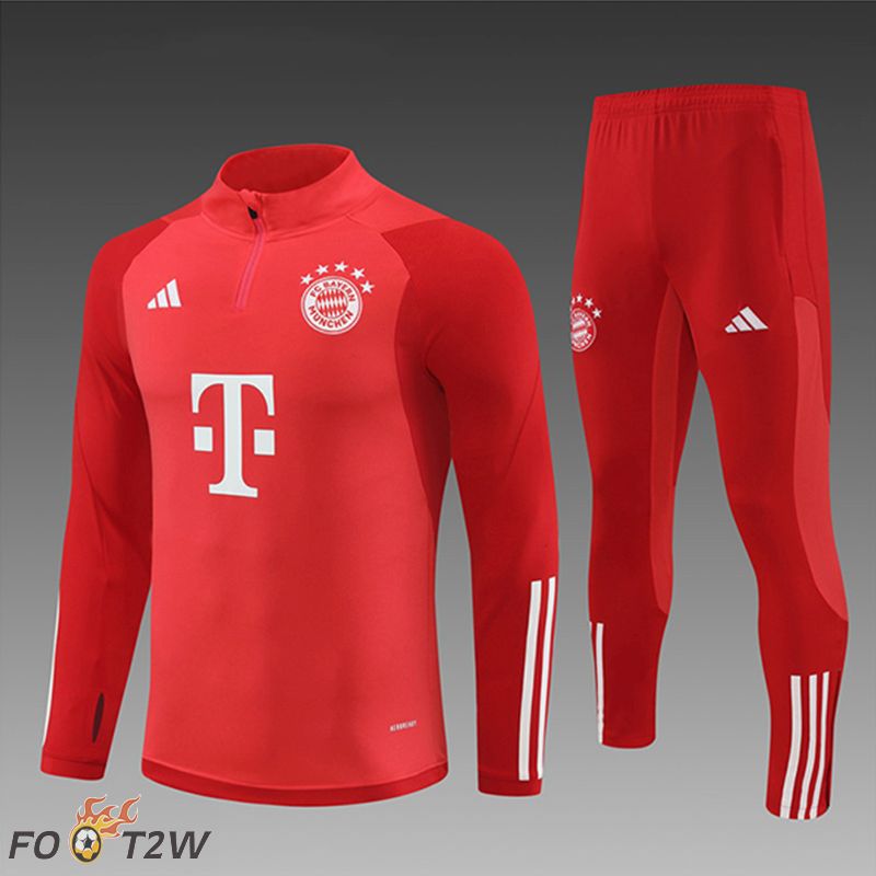 Ensemble Survetement De Foot Bayern Munich Enfant Rouge 2024/2025