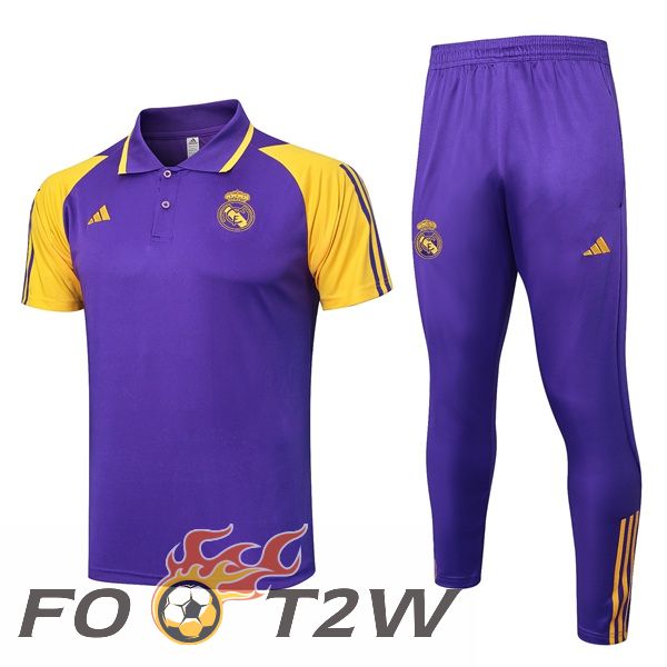 Ensemble Polo Real Madrid + Pantalon Pourpre 2024/2025