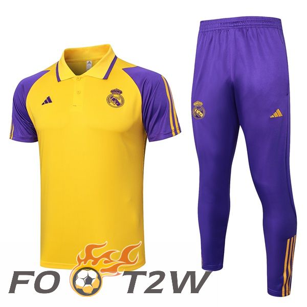 Ensemble Polo Real Madrid + Pantalon Jaune 2024/2025