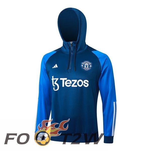 Sweat A Capuche Manchester United Bleu 2024/2025