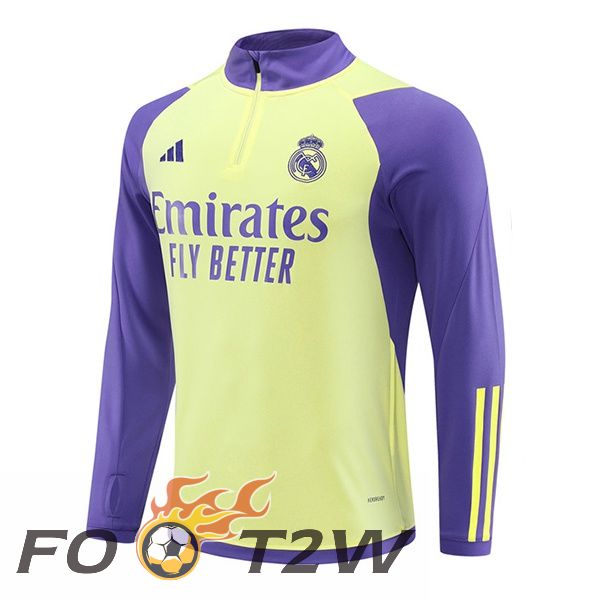 Training Sweatshirt Real Madrid Jaune Pourpre 2024/2025