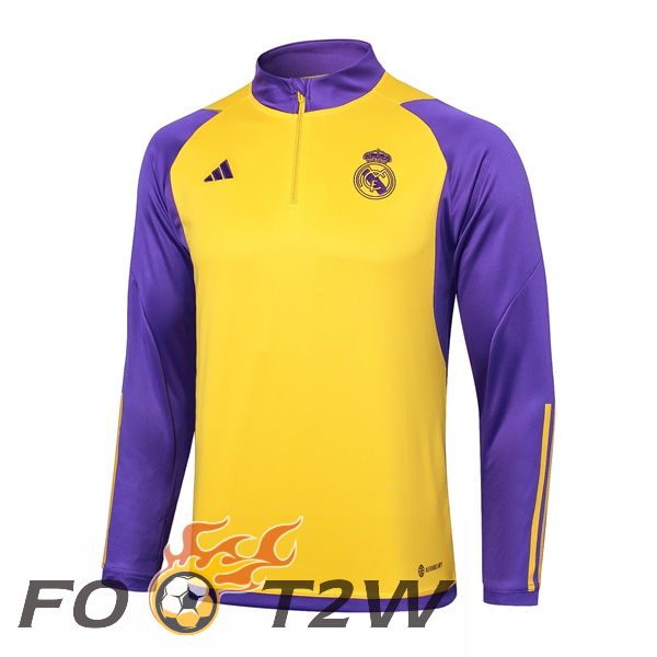 Training Sweatshirt Real Madrid Jaune Pourpre 2024/2025