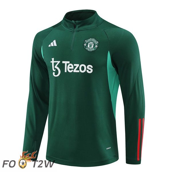 Training Sweatshirt Manchester United Vert 2024/2025