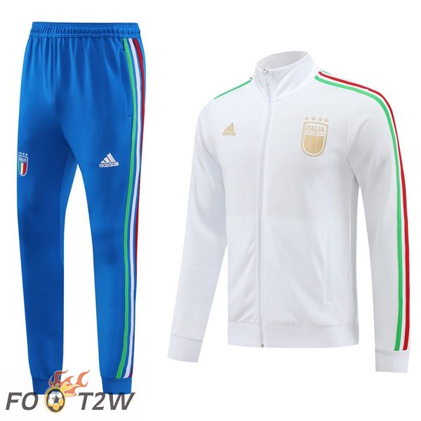 Ensemble Survetement De Foot - Veste Italie Blanc 2024/2025