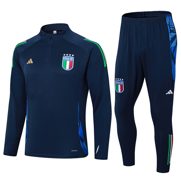 Ensemble Survetement De Foot Italie Bleu Royal 2024/2025