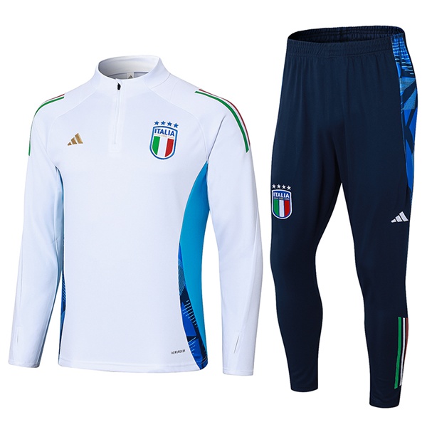 Ensemble Survetement De Foot Italie Blanc 2024/2025