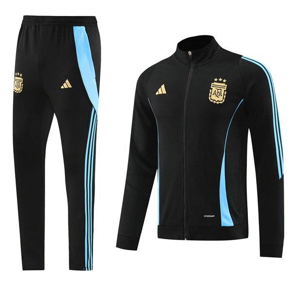 Ensemble Veste Survetement De Foot Argentine Noir 2024/2025