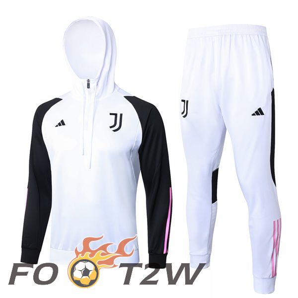 Survetement De Foot - Sweat A Capuche Juventus Blanc 2024/2025