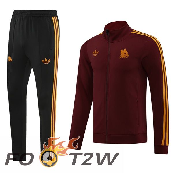 Ensemble Veste Survetement De Foot AS Roma Rouge 2024/2025