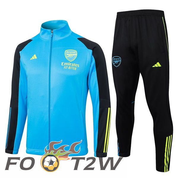 Ensemble Veste Survetement De Foot Arsenal Bleu 2024/2025