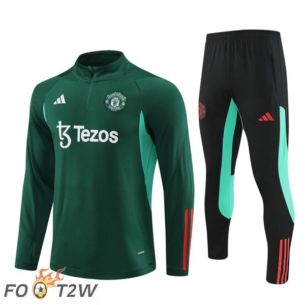 Ensemble Survetement De Foot Manchester United Vert 2024/2025