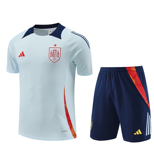 Ensemble Training T-Shirts Espagne + Shorts Bleu 2024/2025