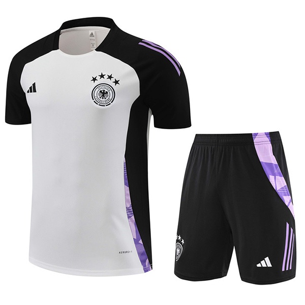 Ensemble Training T-Shirts Allemagne + Shorts Blanc 2024/2025