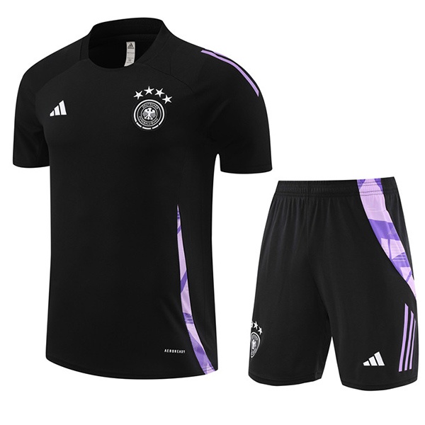 Ensemble Training T-Shirts Allemagne + Shorts Noir 2024/2025