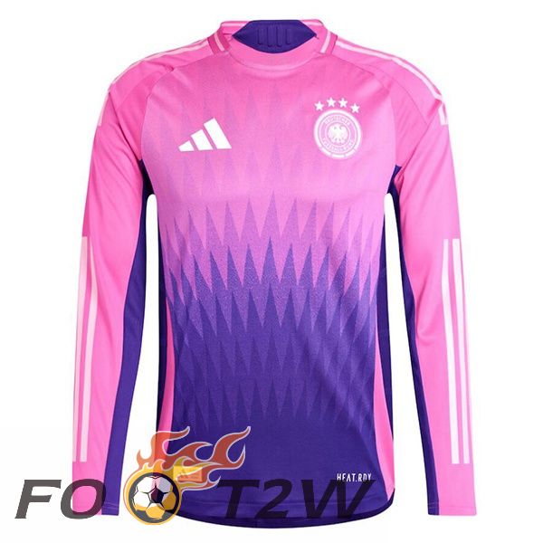 Maillot Equipe De Allemagne Exterieur Manche longue Rose Pourpre 2024/2025