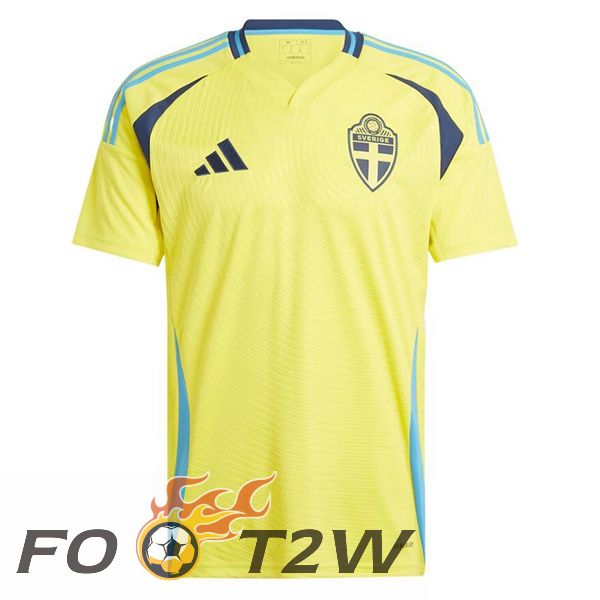 Maillot Equipe De Suede Domicile Jaune 2024/2025