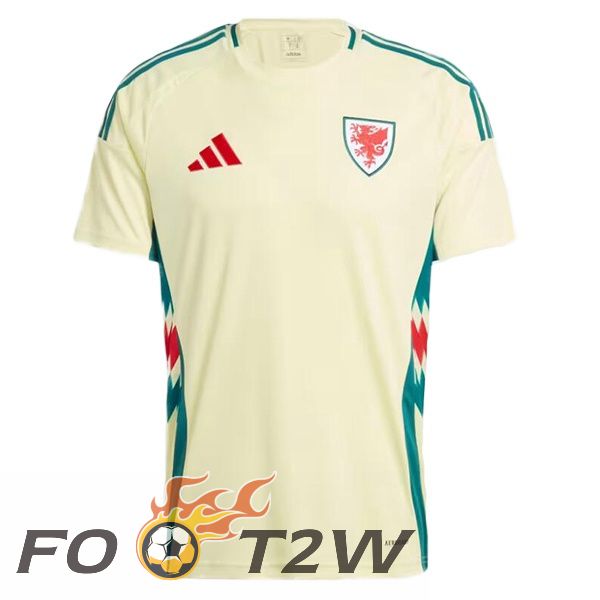 Maillot Equipe De Pays De Galles Exterieur Jaune 2024/2025