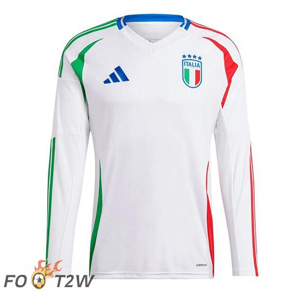 Maillot Equipe De Italie Exterieur Manche longue Blanc 2024/2025