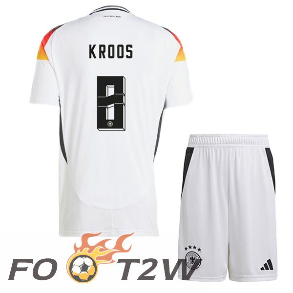 Maillot Equipe De Allemagne (KROOS 8) Enfant Domicile Blanc 2024/2025