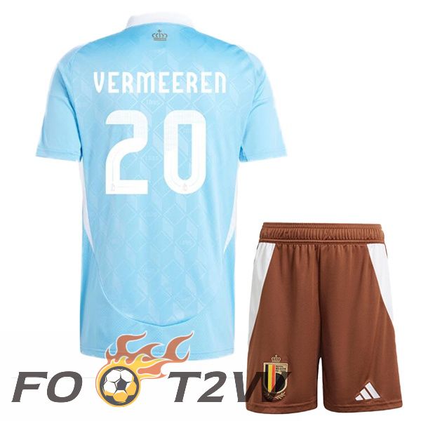 Maillot Equipe De Belgique (VERMEEREN 20) Enfant Exterieur Bleu 2024/2025