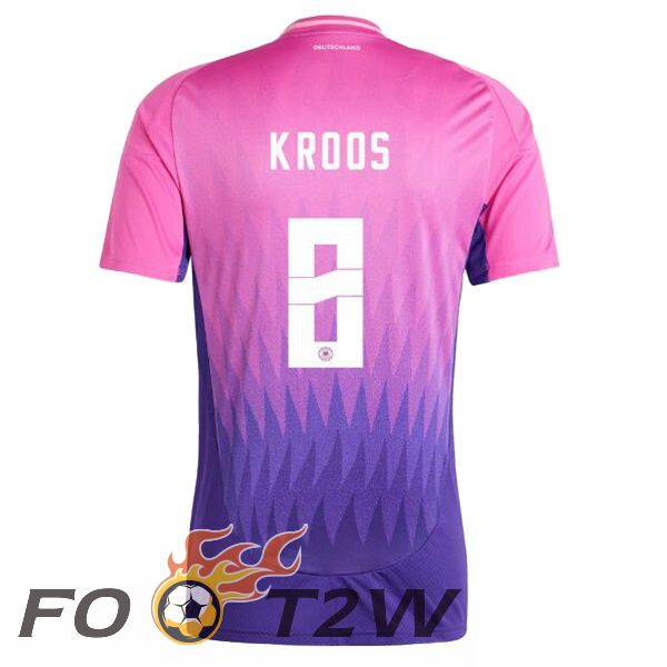 Maillot Equipe De Allemagne (KROOS 8) Exterieur Rose Pourpre 2024/2025