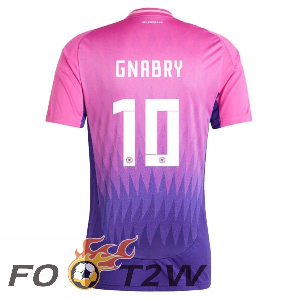 Maillot Equipe De Allemagne (GNABRY 10) Exterieur Rose Pourpre 2024/2025