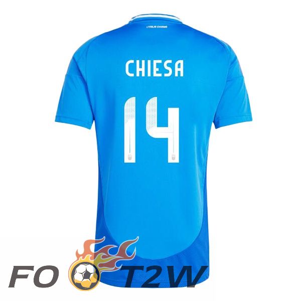 Maillot Equipe De Italie (CHIESA 14) Domicile Bleu 2024/2025