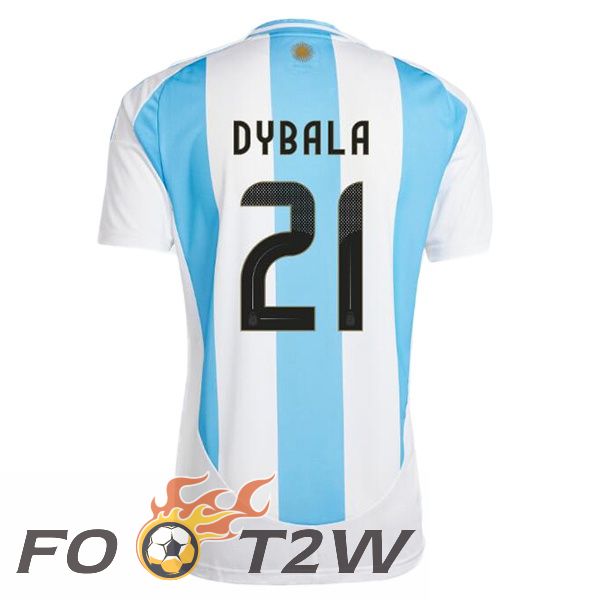 Maillot Equipe De Argentine (DYBALA 21) Domicile Bleu Blanc 2024/2025