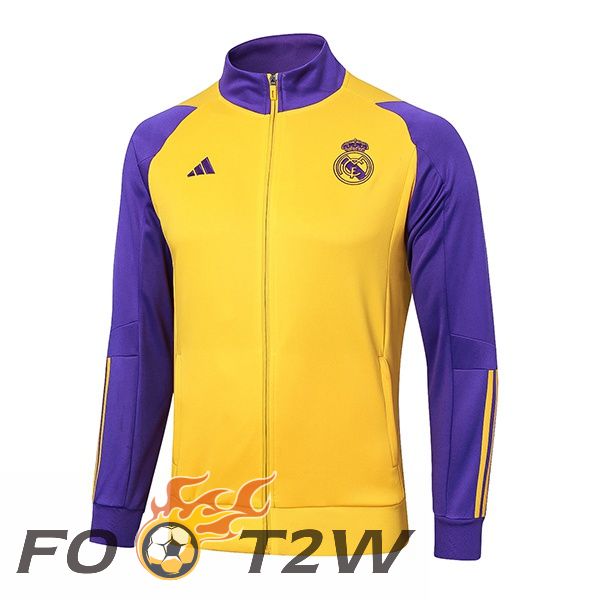 Veste Foot Real Madrid Jaune Pourpre 2024/2025