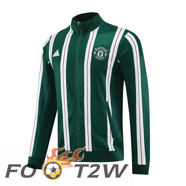 Veste Foot Manchester United Vert Blanc 2024/2025