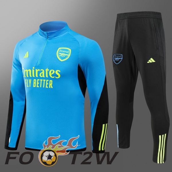 Ensemble Survetement De Foot Arsenal Enfant Bleu 2024/2025