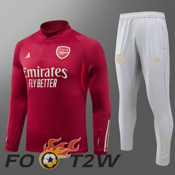 Ensemble Survetement De Foot Arsenal Enfant Rouge 2024/2025