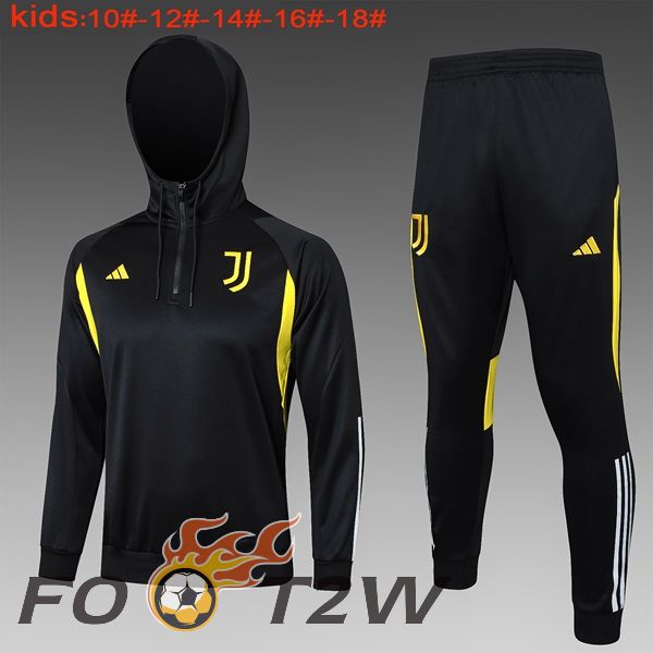 Survetement Veste A Capuche Juventus Enfant Noir 2024/2025