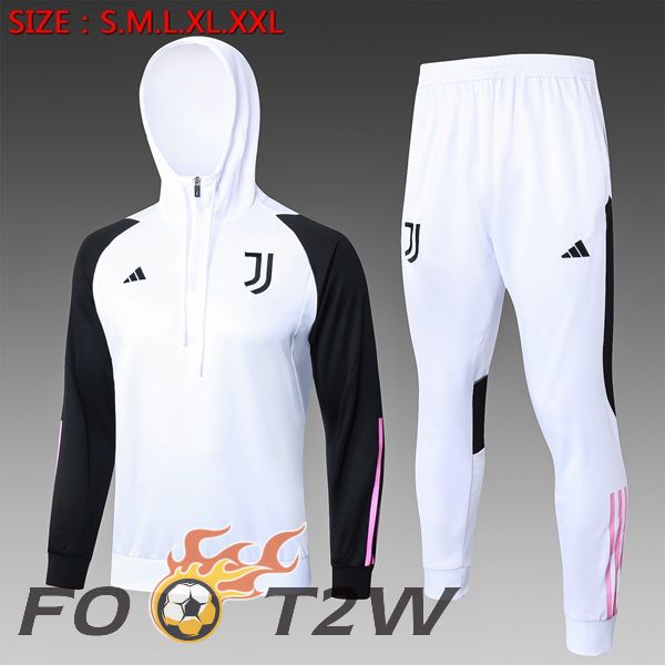 Survetement Veste A Capuche Juventus Enfant Blanc 2024/2025