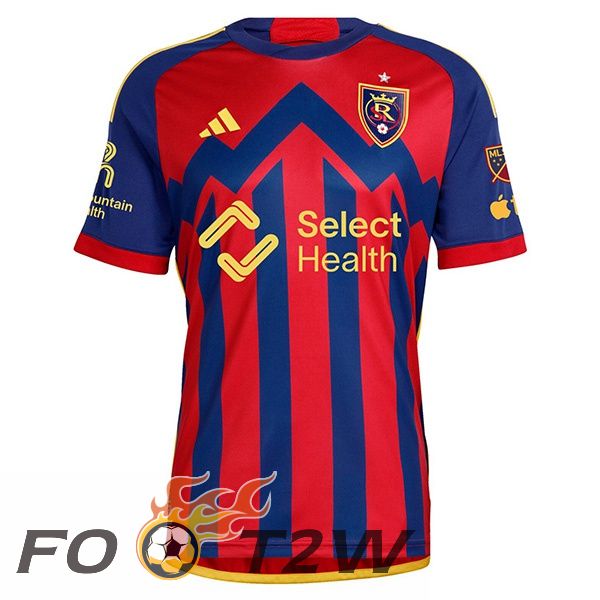 Maillot De Foot Real Salt Lake Domicile Rouge Bleu 2024/2025