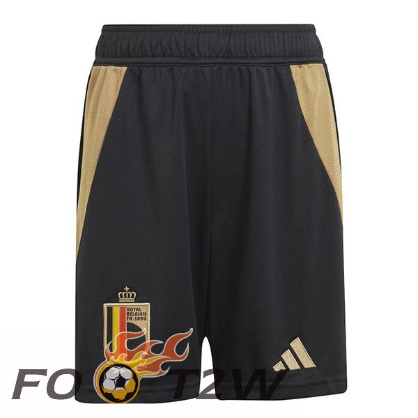 Short De Foot Belgique Domicile Noir 2024/2025