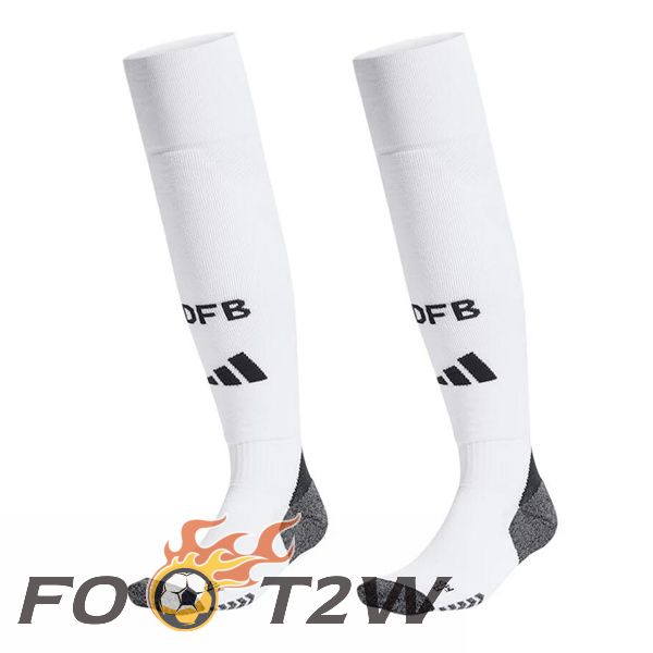 Chaussettes De Foot Allemagne Domicile Blanc 2024/2025